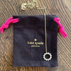 Kate Spade Circle Gold Crystal Pendant Necklace